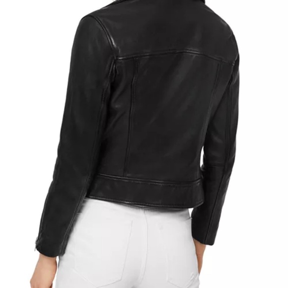 All Saints Fia Leather Biker Jacket UK14/US10/EU42 - Picture 5 of 7
